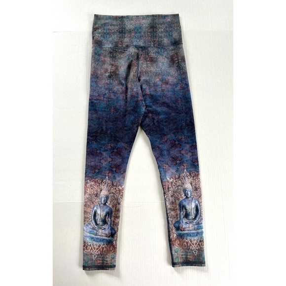 Evolution and Creation Yoga Buddha Leggings Stretch Activewear Pants, Size S - Picture 1 of 9